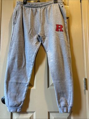 Rutgers Heather Gray Sweatpants with Red 'R' Patch